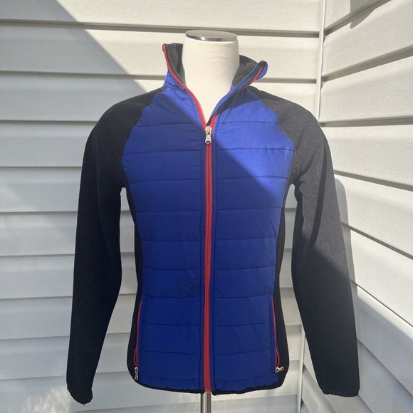 Lauren Ralph Lauren Jackets & Blazers - LRL Ralph Lauren Active Jacket Womens XS Fleece Black Blue Red Quilted Full Zip